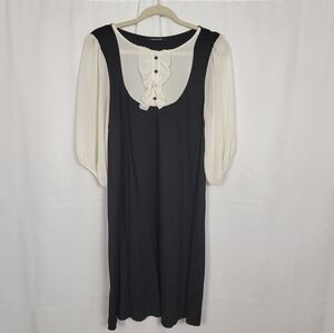 Chic Black & White Dress #2692